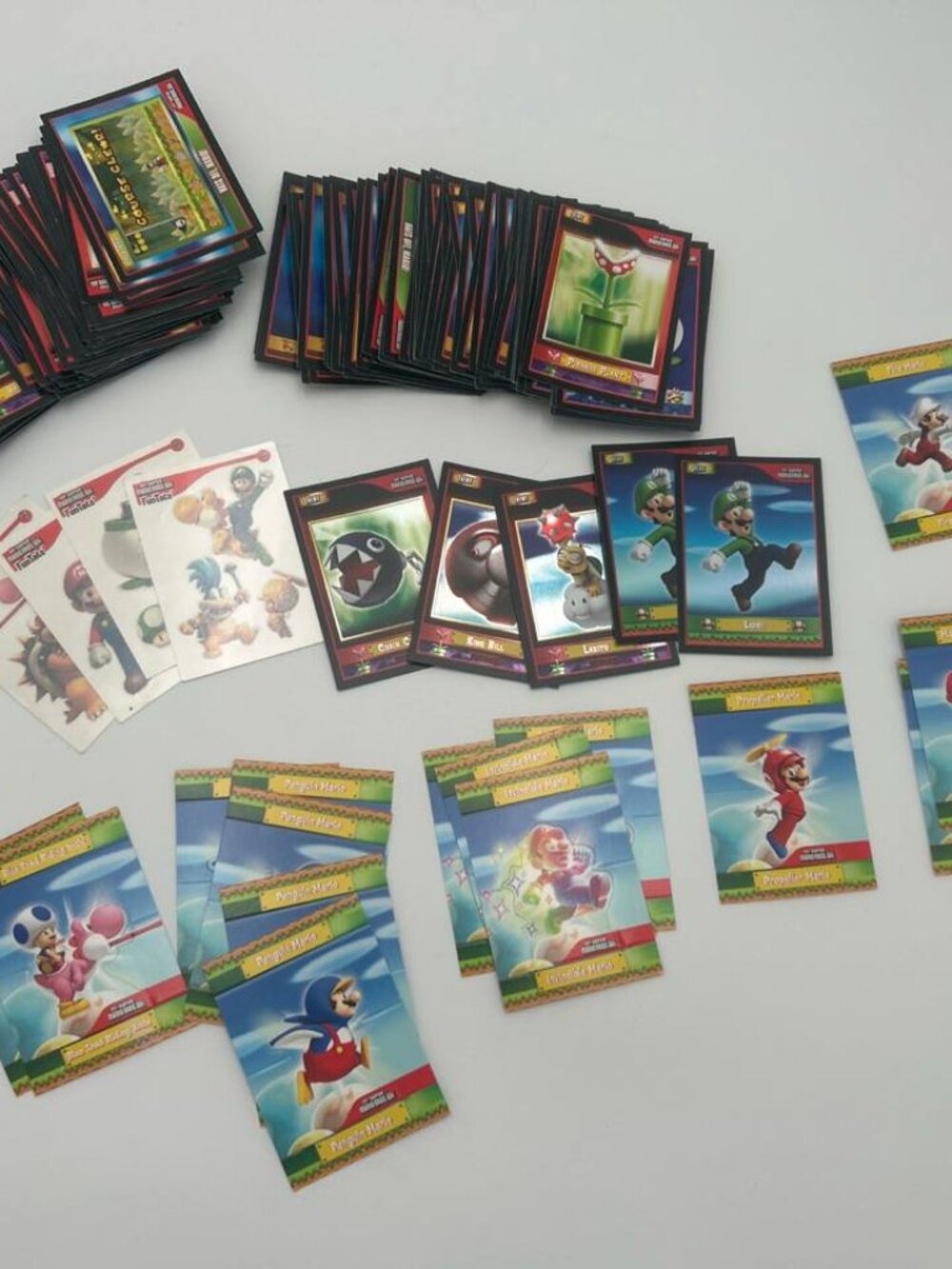 Super Mario Bros Wii Trading Card Collection Lot 200+ Cards Foils FunTats NM